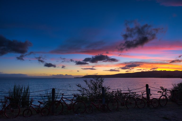 The sunsets over Lake Taupo rarely let me down. The colours are amazing