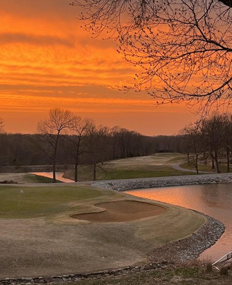 Highlands Golf Course at sunset. 