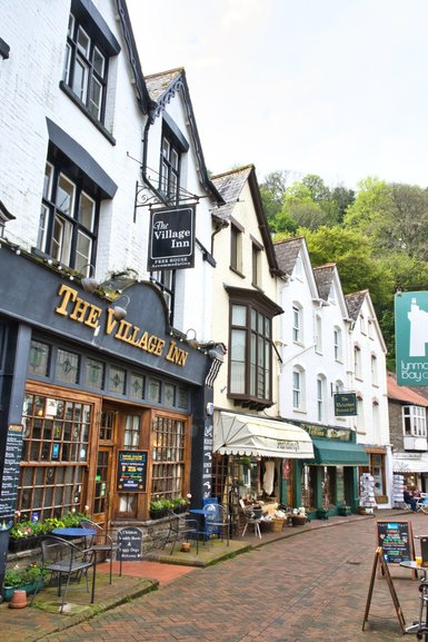 The quaint little shops of the village of Lynmouth