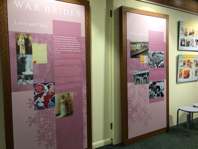 Information boards line the walls of the museum