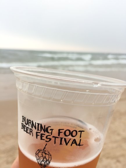 A craft beer festival on the shores of Lake Michigan