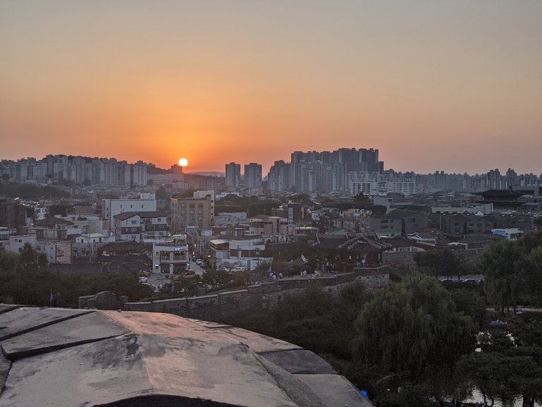 Sunset over fortress