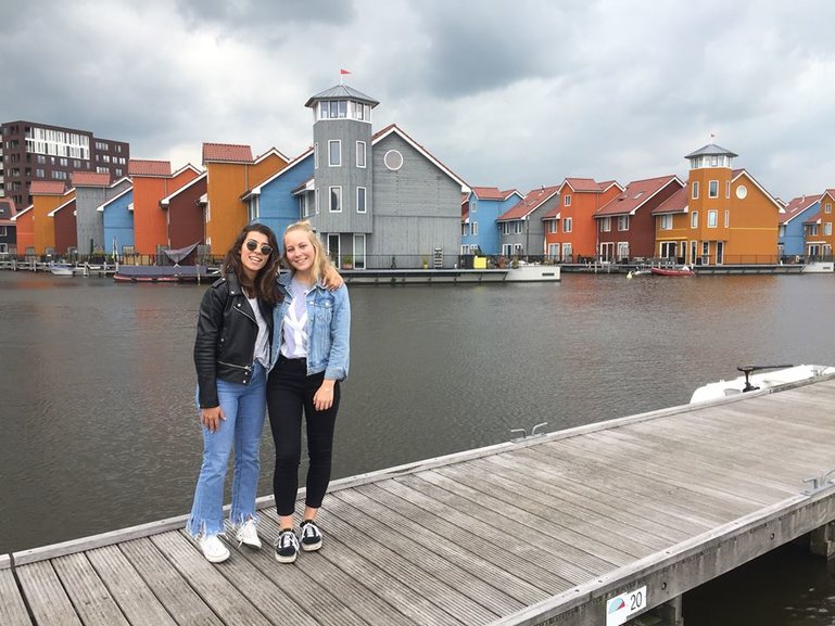 My friend Maria and I in Groningen, Netherlands.