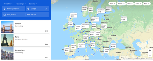 Using Google Flights