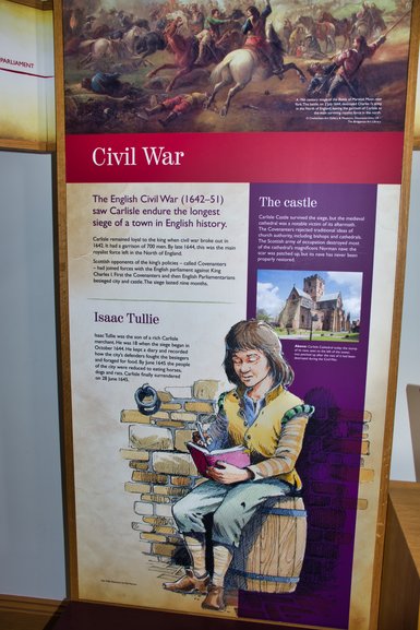 One of the many boards that teach you the history of Carlisle