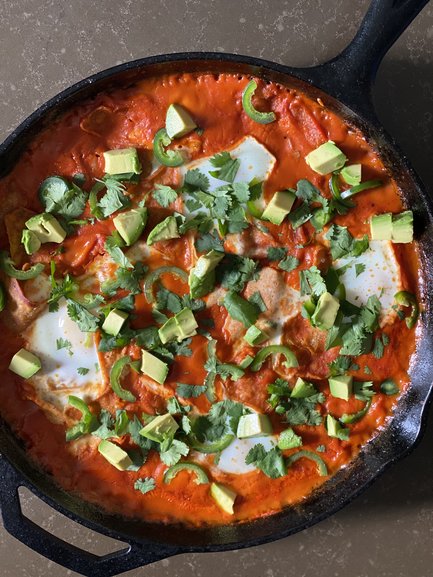 Homemade chilaquiles!