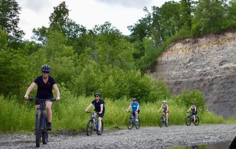 Group ride at Northgate Trails in Dauphin