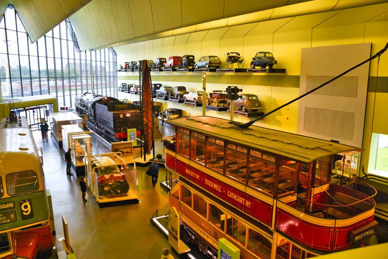 Inside the Riverside Museum with some of the 3000 objects