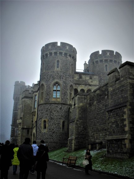 Our tour group checking out the castle grounds