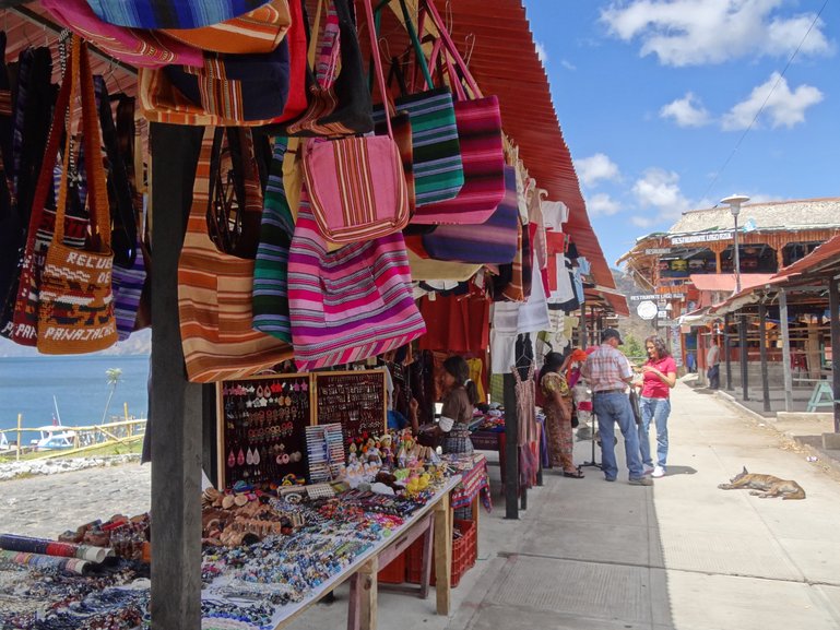 Panajachel handicrafts street, Guatemala