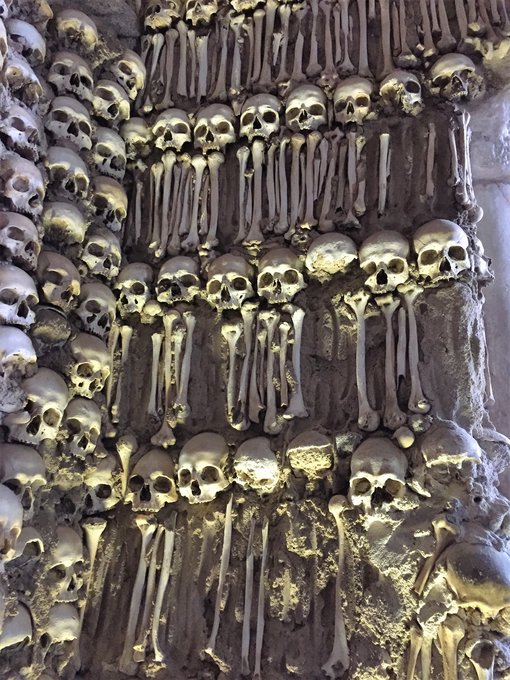 The strange and startling Chapel of Bones in Evora, Portugal