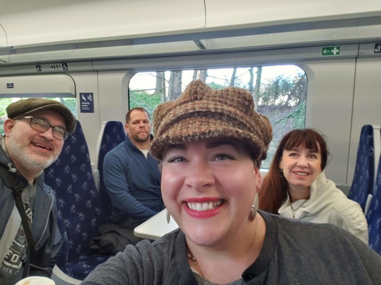 On the train in Scotland