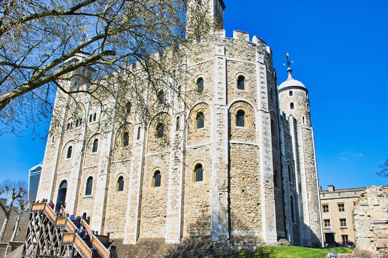 The White Tower is the first building erected by William the Conqueror, the top floors becoming a Royal Residence