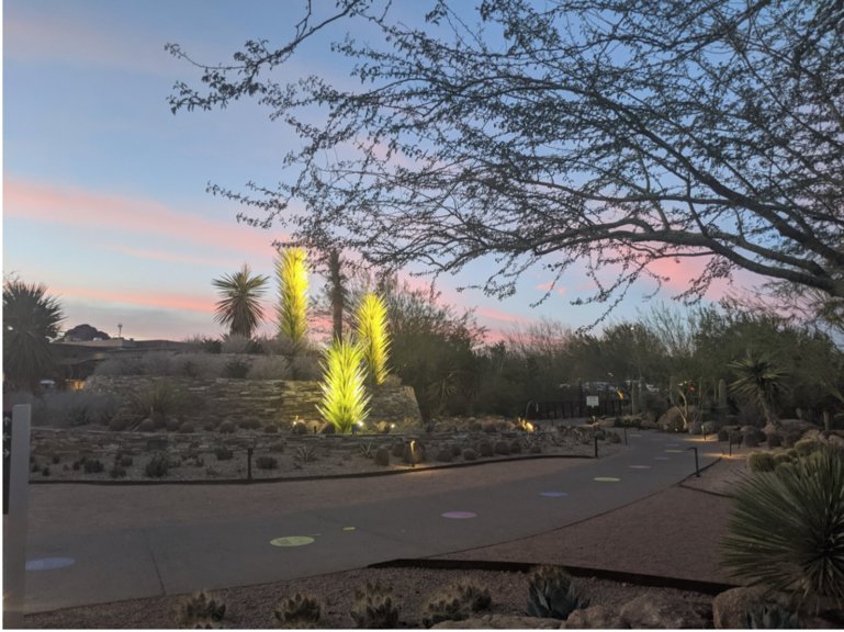 Entrance of Gardens with Chihuly Glass Exhibit 