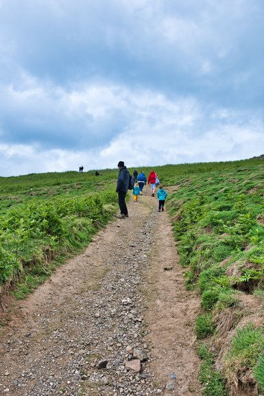 The path here is steep and rocky but most were level with less rocks