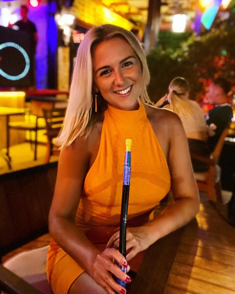 Photo of Chloe with shisha in Side (Photo by SharedBucketList)