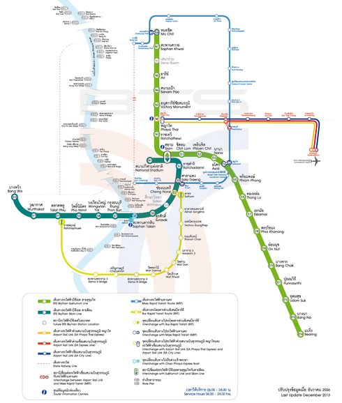 BTS and MRT map