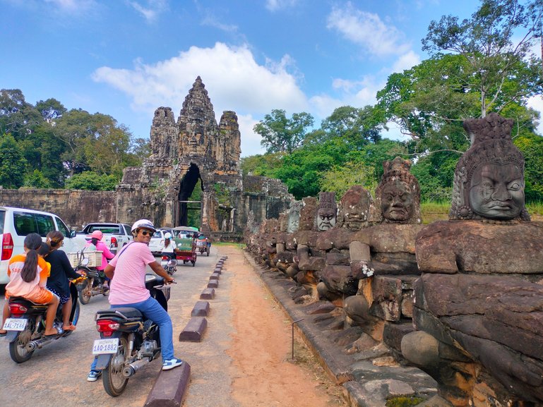 At South Gate of Angkor Thom