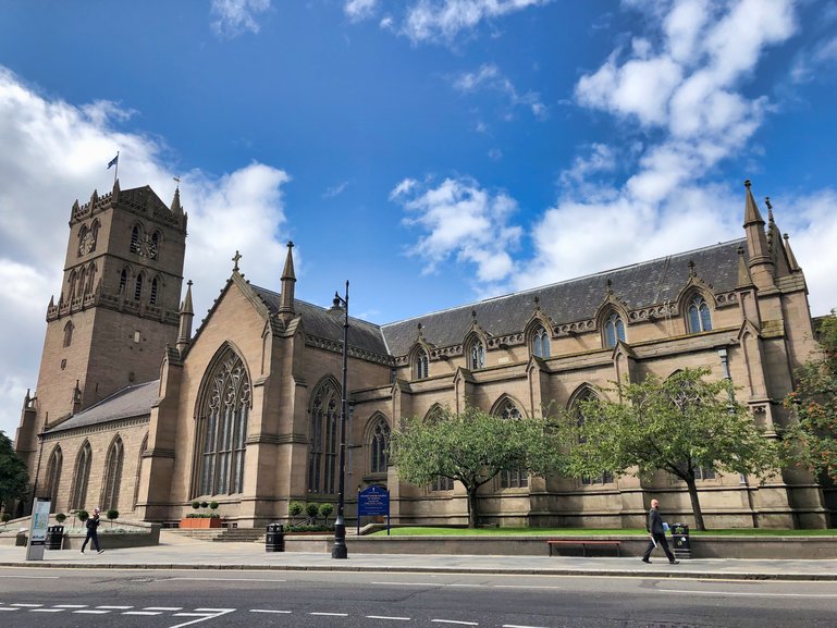 St. Mary's Parish Church is only a few hundred metres up the road from the city square