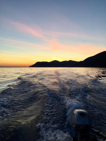 sunset from the sea