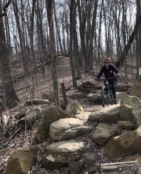 Riding Gnaw Bone trail in Brown County State Park