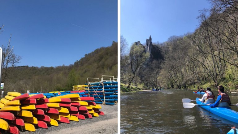 Kayak in Dinant. Photos by Irene Paolinelli