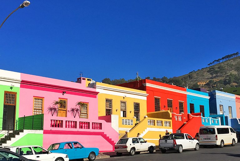 Colourful Bo-Kaap District in Cape Town