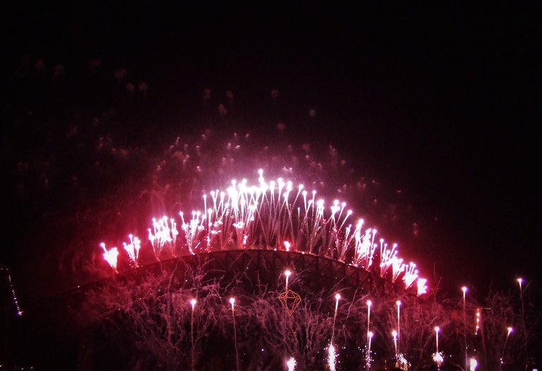 New Years Eve Fireworks at Sydney Harbour Bridge