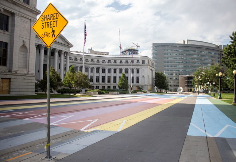 Denver Capitol Building Area in Colorado. 