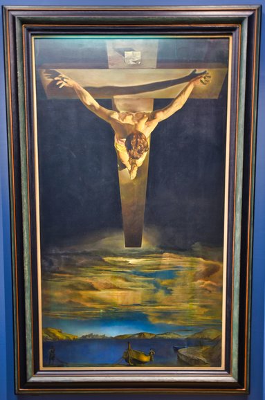 Christ of Saint John of the Cross by Salvatore Dali is a popular piece in the art gallery