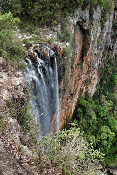 The view from the first lookout of Purling Brook Falls