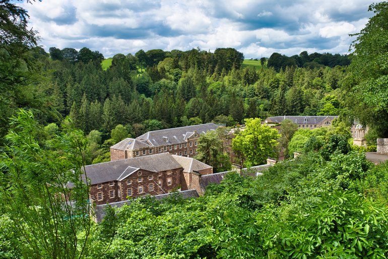 Looking down from the path that leads to the car-park