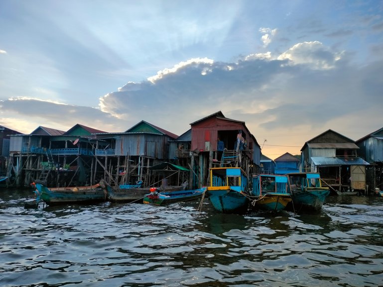 Houses in Kampong Phluk Village