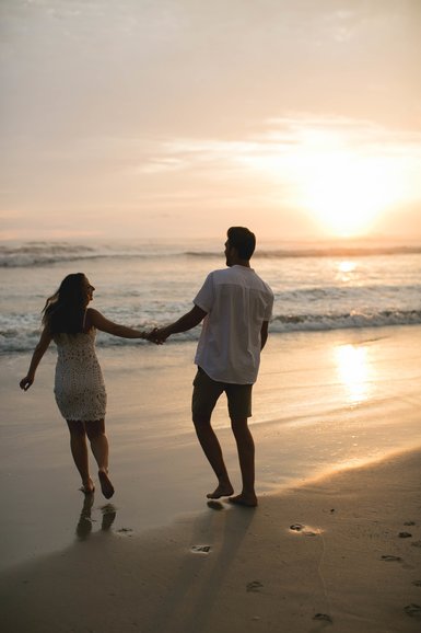 The happy couple on the beach in Nosara! This is what destination weddings are all about!