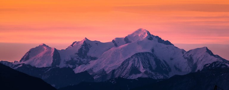 Alpenglow over Mont Blanc