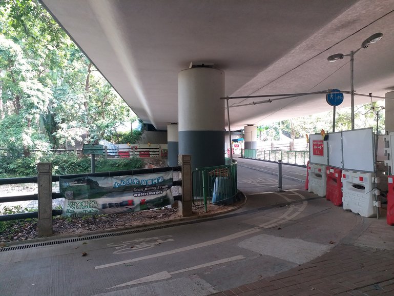 The nullah under a flyover