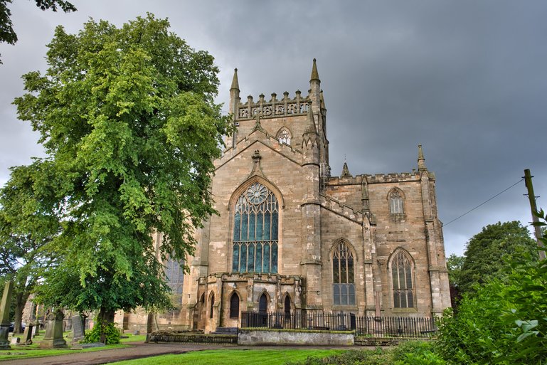 Dunfermline Abbey with the former Shrine of St Margaret