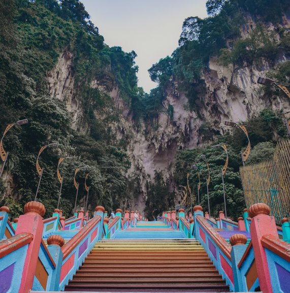 Limestone Steps Leading to the Temple