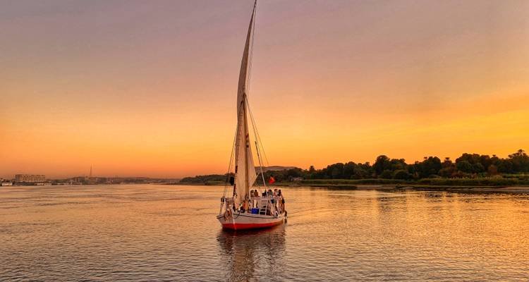 Traditional felucca relaxing life