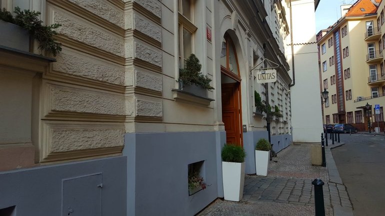 The Unitas Hotel is about a 10-minute walk to Charles Bridge.