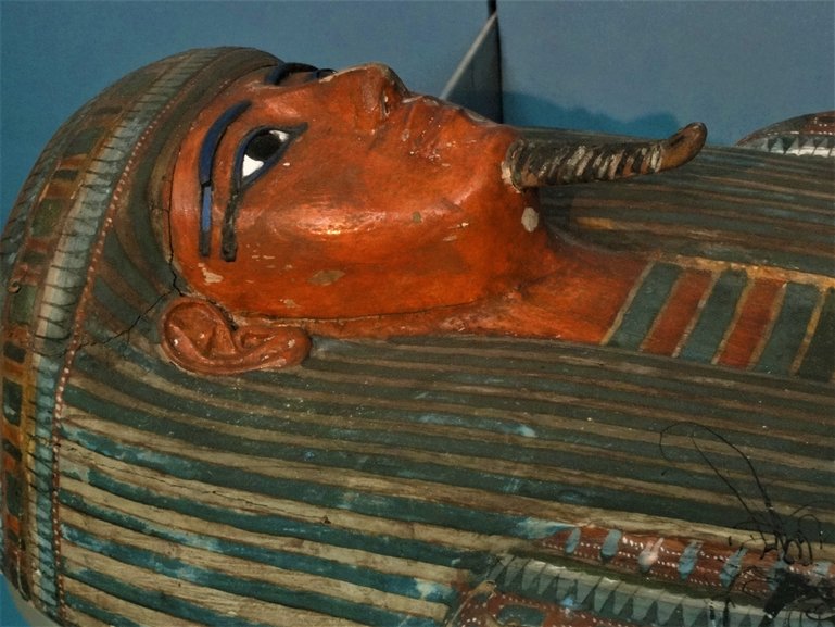 One of the mummies on display at the British Museum. How incredible is this coffin