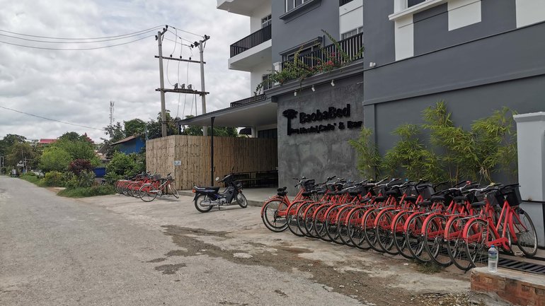 Free use of bike in one of the hostel in Inle Lake