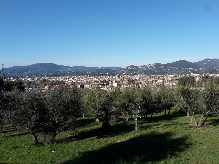 Seeing Florence from a different angle from Pian dei Giullari