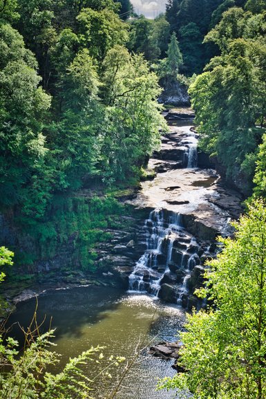 Corra Linn would be the most impressive after rain