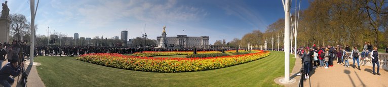 All the crowds from back behind the gardens