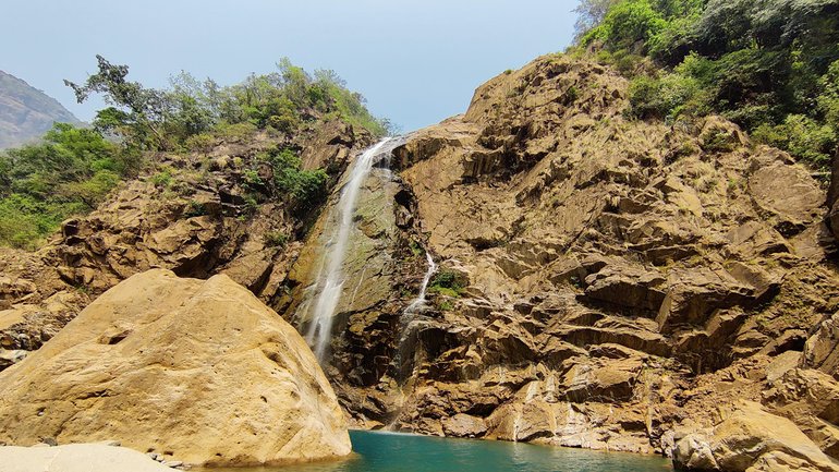 Pic was taken in front of the Rainbow Waterfalls