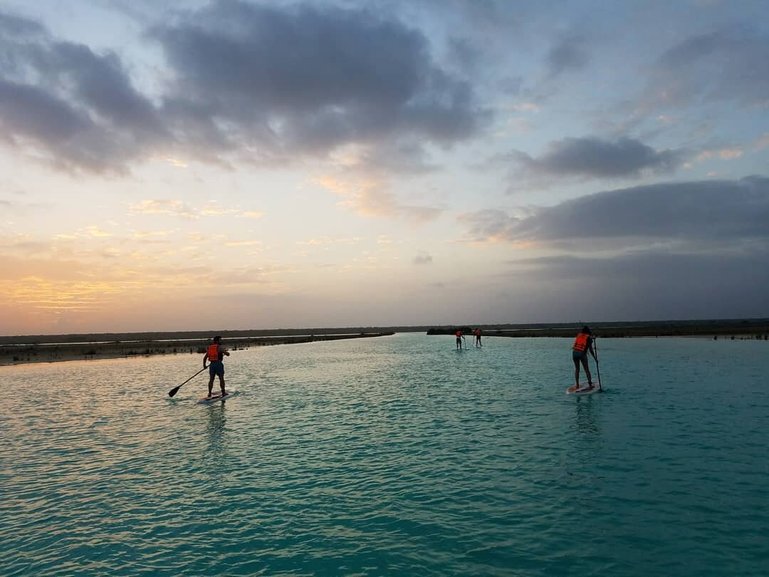 Sunrise on Lake Bacalar