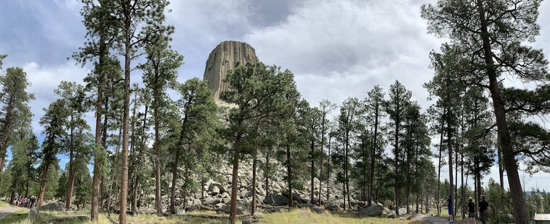 Landscape behind Devils Tower National Monument