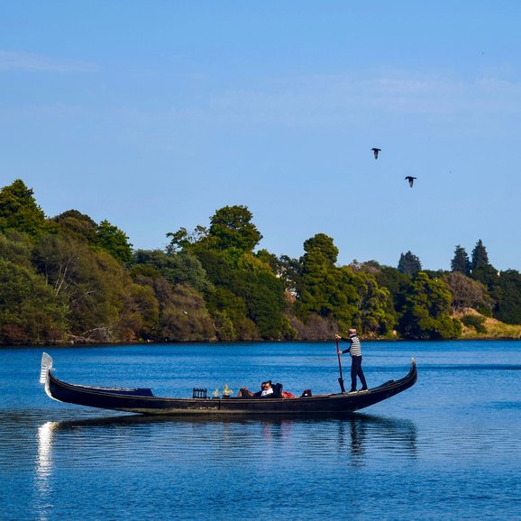 Gondola on Lake Merritt in Oakland, California 