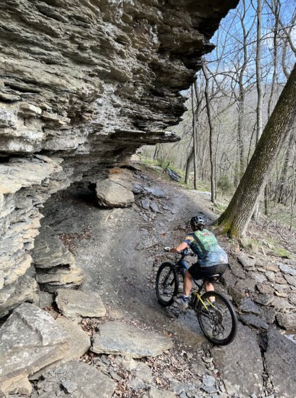 Riding Fossil Flats at Devil's Den